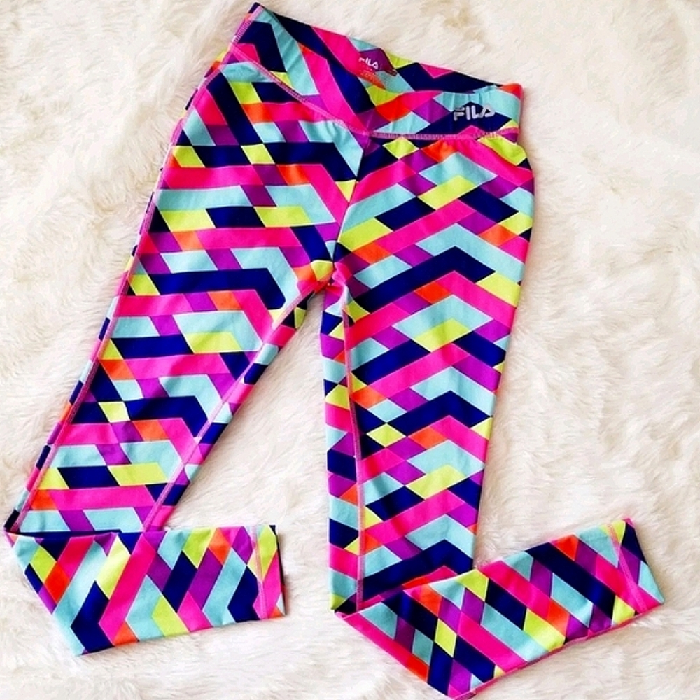 Kids Colorful Fila Leggings